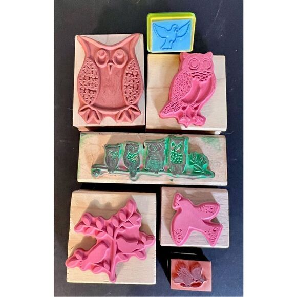 Lot of 7-Stamp Set Owl-Birds Some Used,Some New-Stampabilities, Hero’s, Hampton - Picture 5 of 11